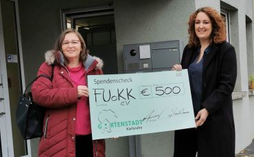 FUoKK freut sich in schwieriger Zeit über Spende der Gartenstadt Karlsruhe
